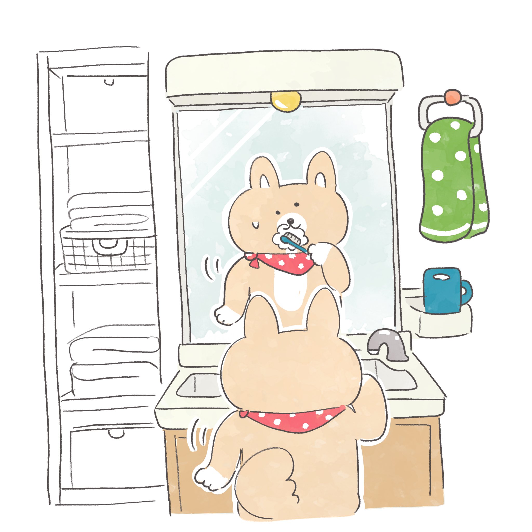 シバケンイチ 歯磨きのとき使ってない手のやり場に困る犬 イラスト T Co J0xlavpw2t Twitter シバケンイチ 歯磨きのとき使ってない手のやり場に困る犬 イラスト T Co J0xlavpw2t Twitter
