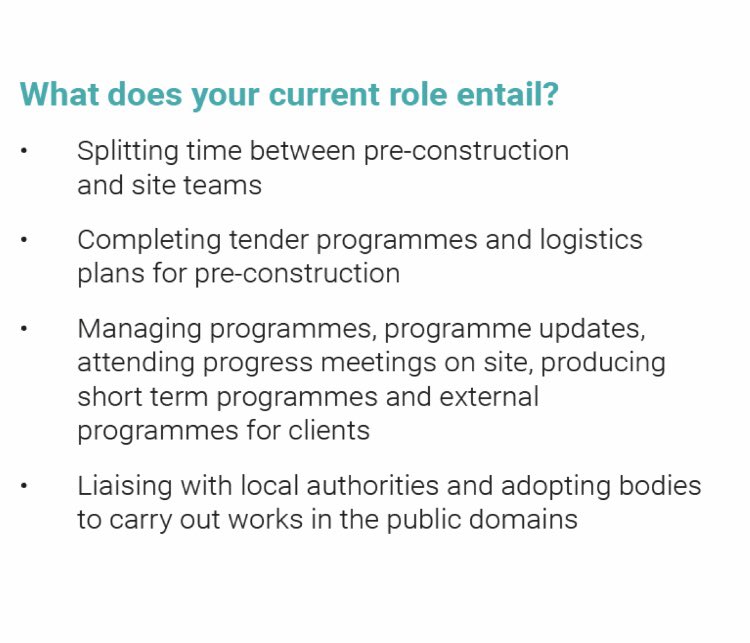 To celebrate #nationalcareersweek2021 we put the spotlight on our Planner; Ryan 🎤 From management trainee to establishing his own department &amp; taking on his own trainees, in just 6 years! 

#NationalCareersWeek #constructionjobs #engineeringthefoundations #applebridge #teesside