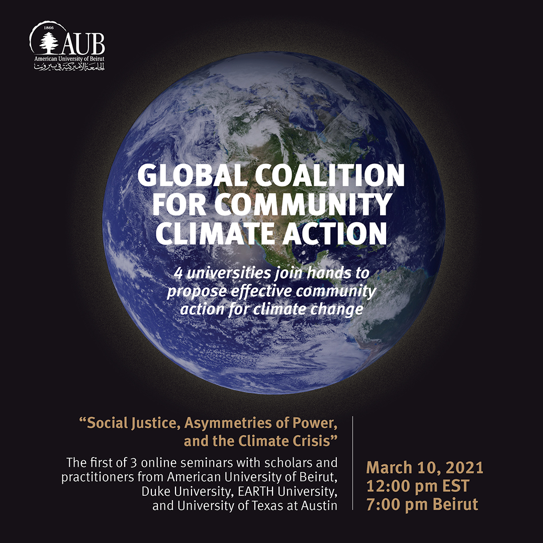 American University of Beirut (@aub_lebanon) on Twitter photo Attend the #AUB Global Coalition for Community Climate Action 1st seminar on Social Justice, Asymmetries of Power, & Climate Crisis on March 10 @ 12pm EST, 7pm Beirut
Panelists include among others: @ramikhouri <a href="/PatrickHeimbach/">Patrick Heimbach</a> <a href="/BanaBashour/">Bana Bashour</a> <a href="/najat_saliba/">Najat Aoun Saliba</a> @DirkPhilipsen <a href="/_RajPatel/">Raj Patel - also rajpatel.bsky.social</a> Attend the #AUB Global Coalition for Community Climate Action 1st seminar on Social Justice, Asymmetries of Power, & Climate Crisis on March 10 @ 12pm EST, 7pm Beirut
Panelists include among others: @ramikhouri <a href="/PatrickHeimbach/">Patrick Heimbach</a> <a href="/BanaBashour/">Bana Bashour</a> <a href="/najat_saliba/">Najat Aoun Saliba</a> @DirkPhilipsen <a href="/_RajPatel/">Raj Patel - also rajpatel.bsky.social</a>