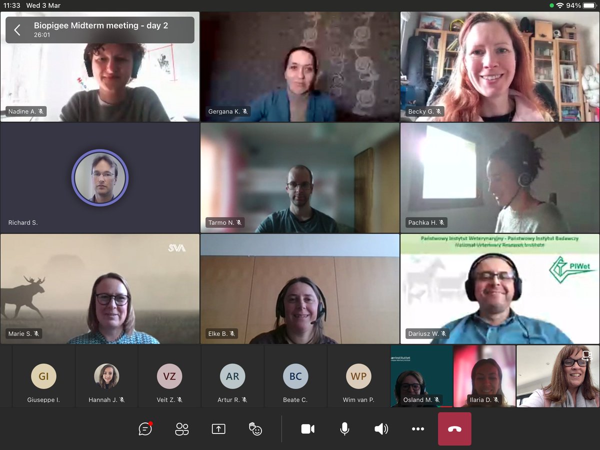 The #OneHealthEJP project #BIOPIGEE are having their midterm meeting today to update the cross European team on their progress in researching the effectiveness of biosecurity to control #Salmonella & #HepatitisE virus in #pig production. https://t.co/EY4CLPVV3J
#OneHealth #H2020 https://t.co/hBvKhamS0g