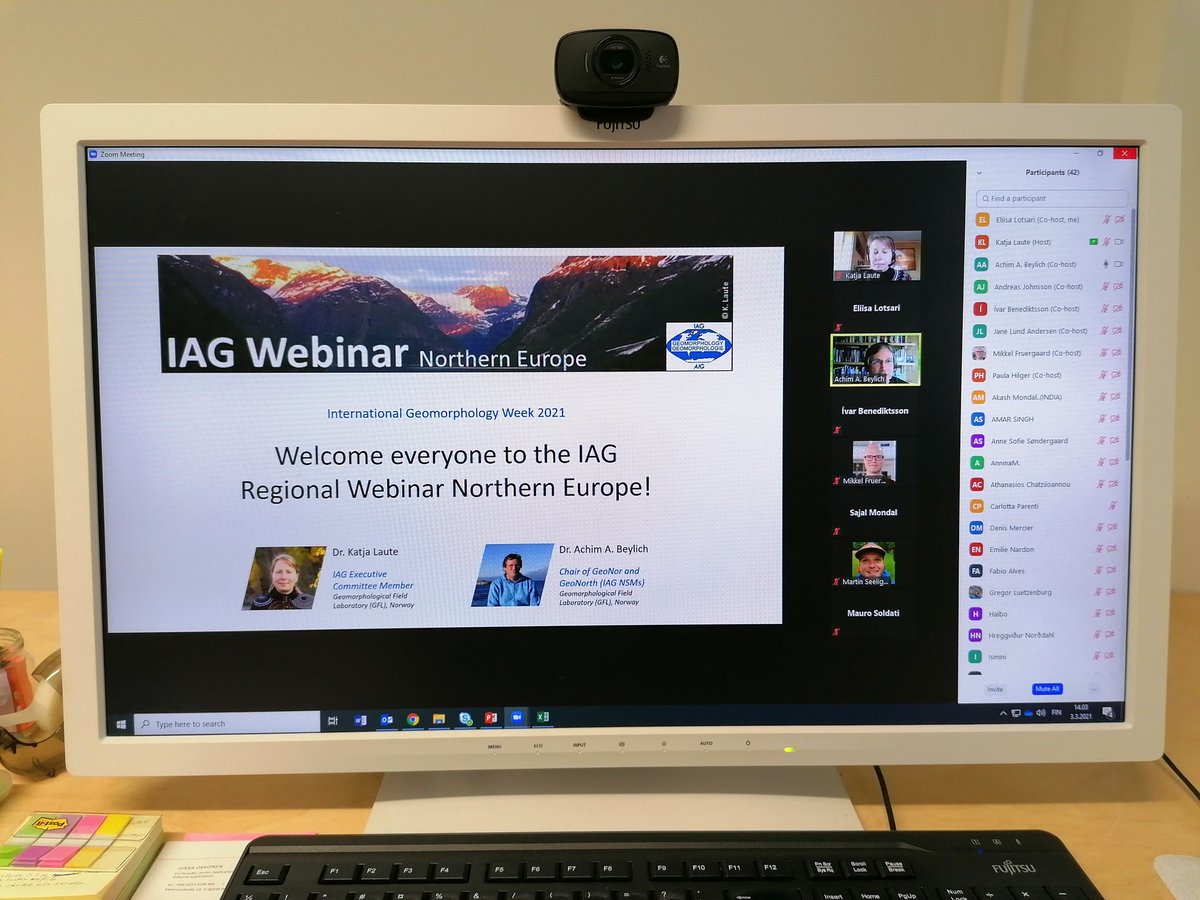Interesting IAG webinar about to start. Dealing about Northern Europe. International geomorphology week! <a href="/IAGAIG/">International Association of Geomorphologists</a> <a href="/GeoNorth4/">GeoNorth</a>