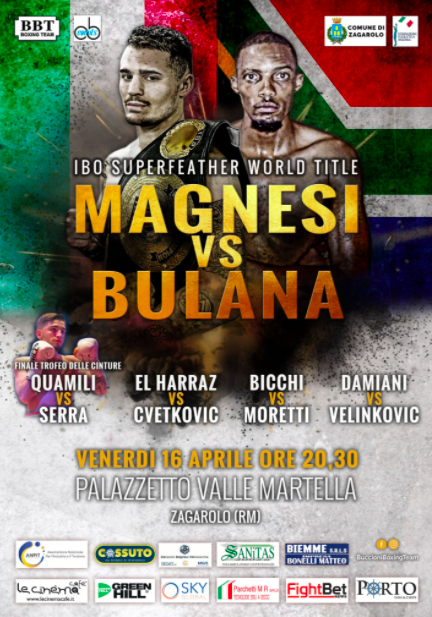 FPIBoxe's tweet photo. ๐๐ @IBOBoxing Superpiuma
๐ฎ๐น @mich88z vs ๐ฟ๐ฆ Bulana
๐ฅ Org. BBT
๐ Zagarolo RM
๐ PalaSport
๐ 16 Aprile pv
๐ฅ https://t.co/tVkQCSwfeL
#ProBoxe https://t.co/EE6VwJaKHu