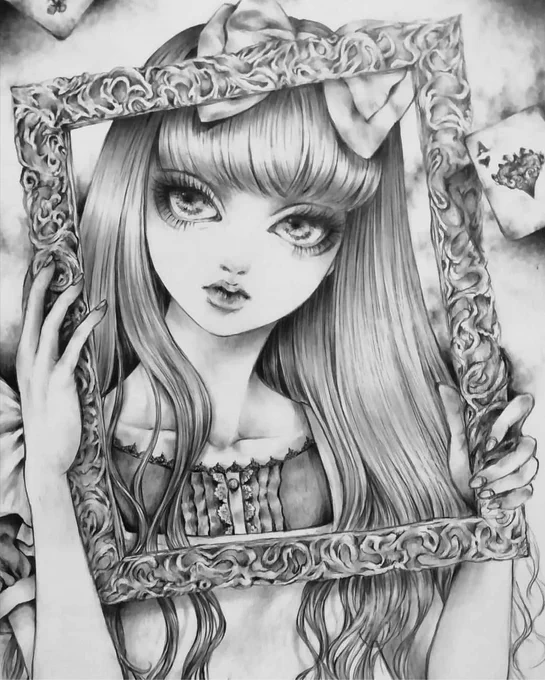 今迄描いてきたアリス(とハートの女王)のイラスト達 