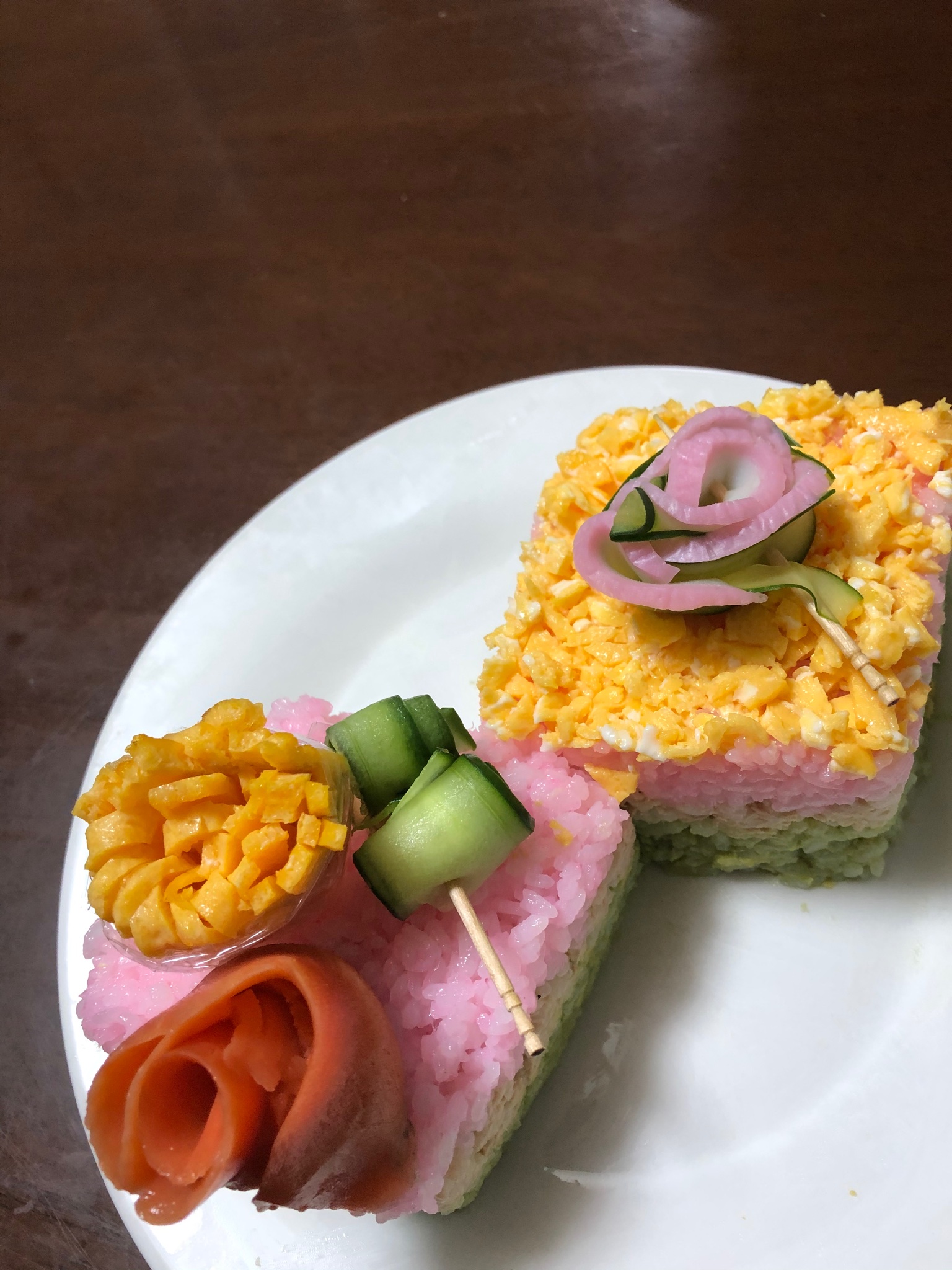 ｍ ひなまつり 菱餅風ちらし寿司 桜でんぶ ツナマヨ アボカド スモークサーモンとたまごでお花 T Co Nhrubxtfb8 Twitter