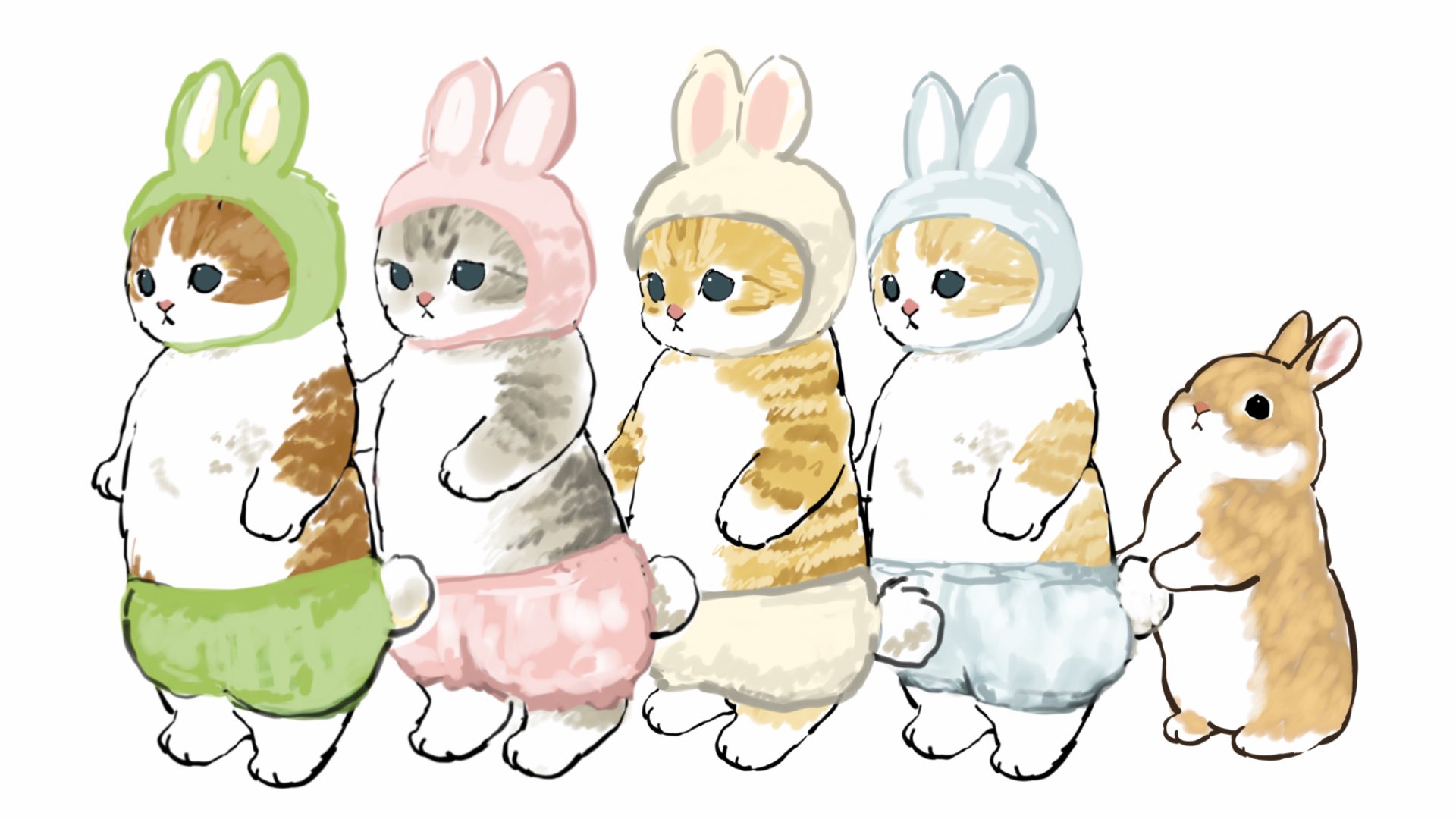 ぢゅの モフサンド mofusand 干支うさぎにゃんマスコット