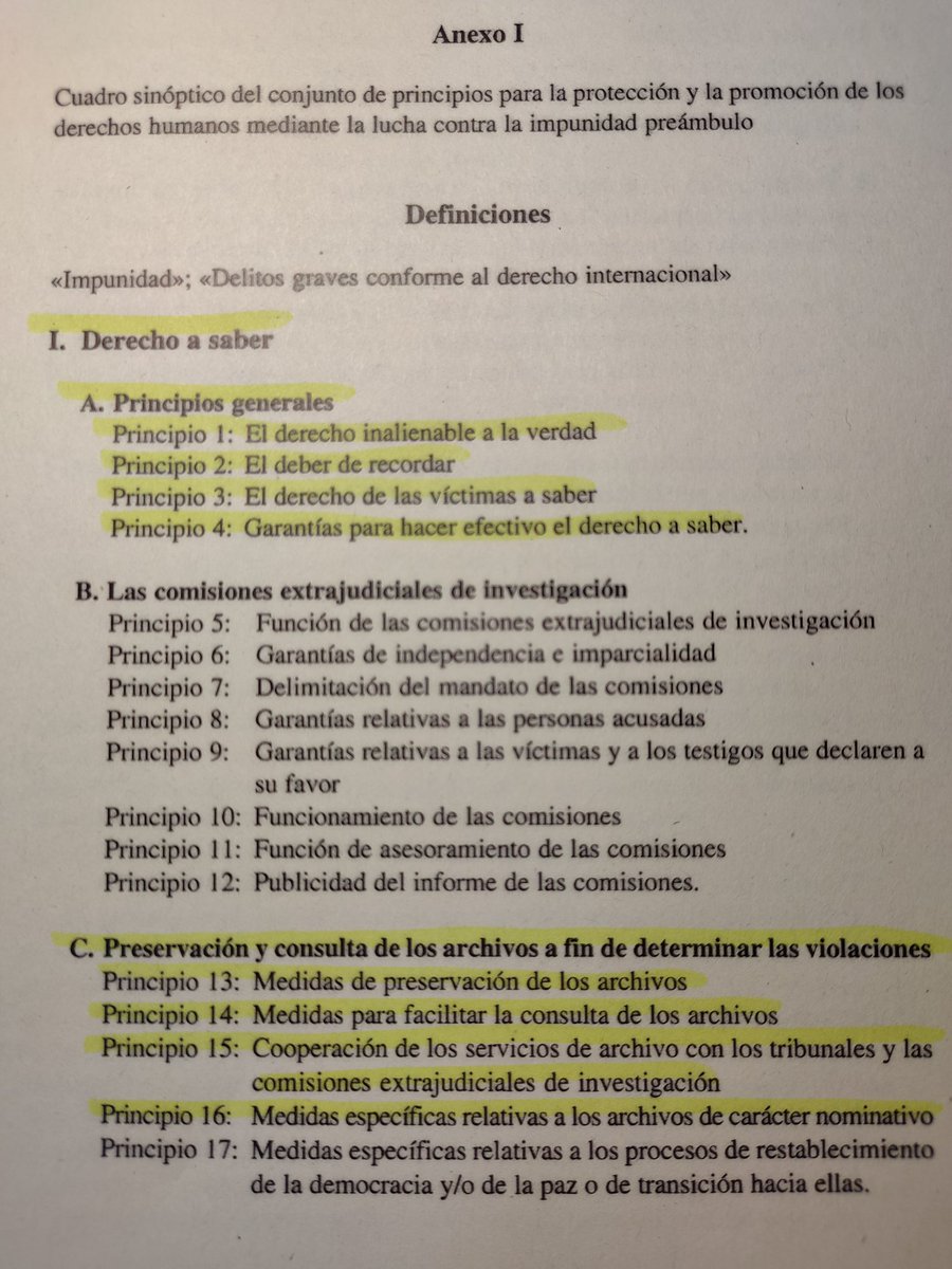 Santi_Lopera2's tweet photo. @jlmunozr Acabo de completar con dos tuits más. El Derecho a la justicia va de la mano del Derecho a saber, que conlleva unos principios que atañen directamente a la preservación y acceso de los #archivos y la #documentación https://t.co/cQBSYBqvYu