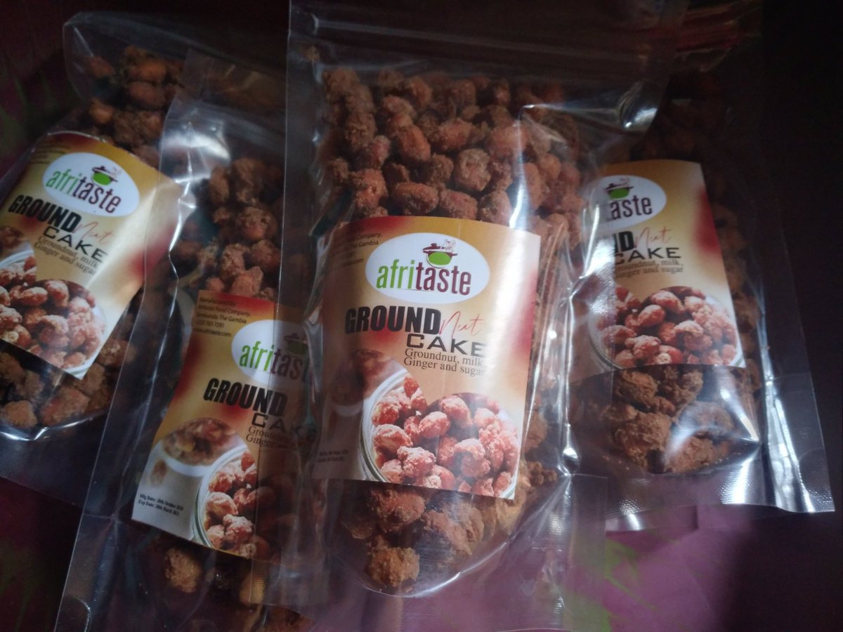 afritastegambia's tweet photo. New stock of #groundnutcake, #coconutballs and #peppersauce available at Atlas Bitic Bijilo, Safeway supermarket traffic lights kairaba avenue, @FarmGambia,  @innovarxglobal and @ThehubG .
#naturalflavours #MadeInGambia https://t.co/q7yKdUkqz6