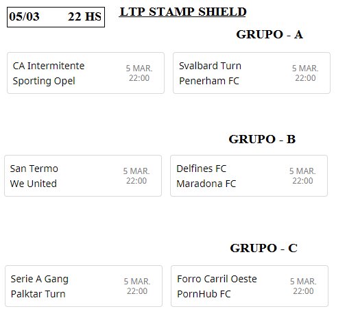 MARADONAFC10's tweet photo. LTP - Stamp Shield 🏆

FASE DE GRUPOS - FECHA 1 
🆚@DelfinesDFC 
🗓 05/03/2021
⏰22 HS (ARG)
📺https://t.co/qxOtQ9cKNY https://t.co/d3pFPDGXRI