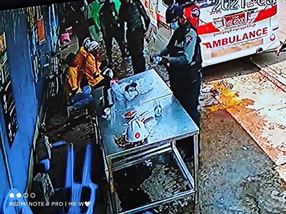 audrey16 (@audrey164182484) on Twitter photo Myanmar Junta arrests Ambulance and rescue team
One dead body at NGOH because they brutally beat with weapons
There are above 15 dead bodies today
#WhatsHapppeningInMyanmar
#Mar3Coup <a href="/freya_cole/">Freya Cole</a> <a href="/ICJ_Asia/">ICJ - Asia and the Pacific</a> <a href="/poppymcp/">Poppy McPherson</a> <a href="/RapporteurUn/">UN Special Rapporteur Tom Andrews</a> #CrimesAgainstHumanity Myanmar Junta arrests Ambulance and rescue team
One dead body at NGOH because they brutally beat with weapons
There are above 15 dead bodies today
#WhatsHapppeningInMyanmar
#Mar3Coup <a href="/freya_cole/">Freya Cole</a> <a href="/ICJ_Asia/">ICJ - Asia and the Pacific</a> <a href="/poppymcp/">Poppy McPherson</a> <a href="/RapporteurUn/">UN Special Rapporteur Tom Andrews</a> #CrimesAgainstHumanity
