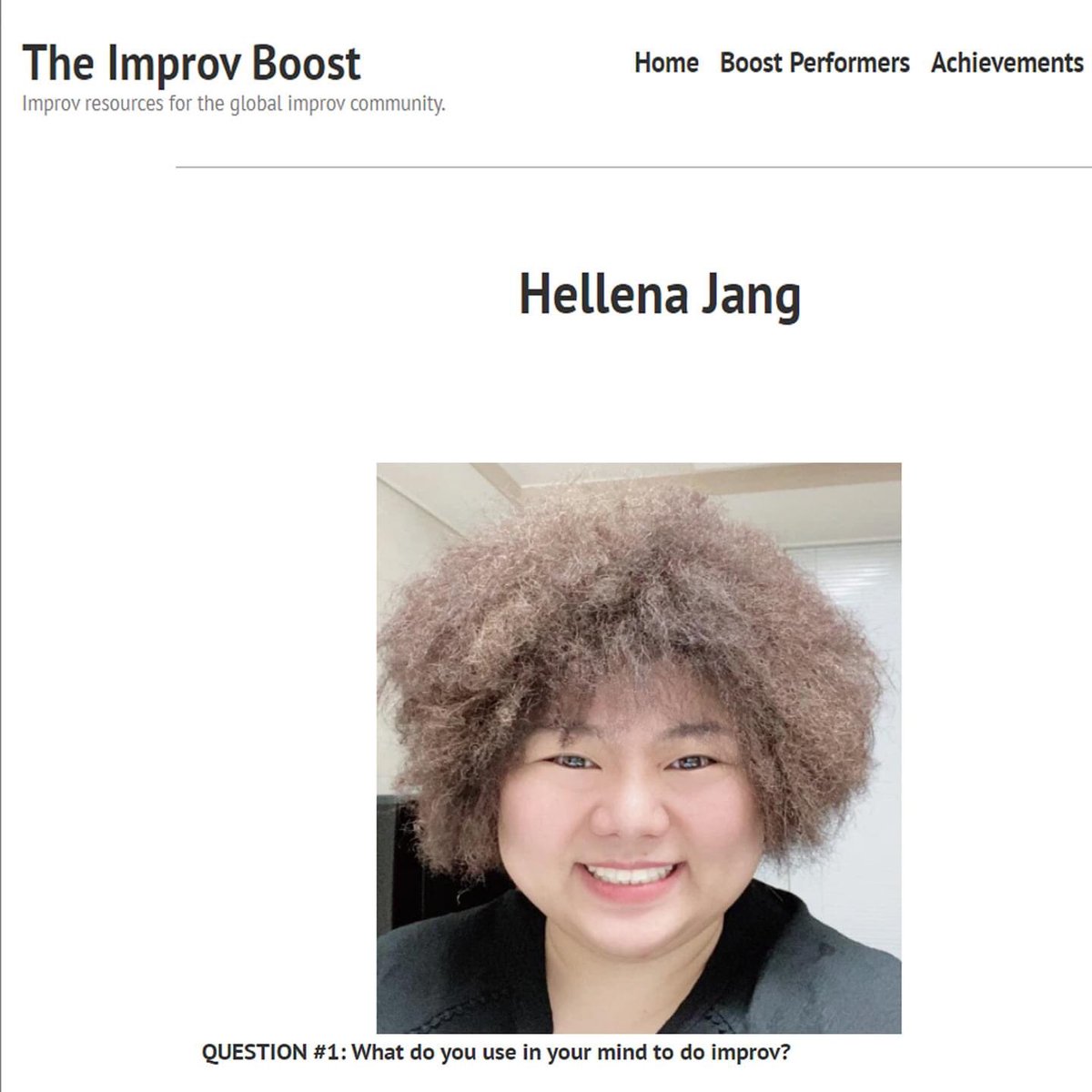 BoostImprov's tweet photo. BOOST PERFORMERS!!
Hellena Jang
Find our more about Hellena Jang and how she approaches improv. Hellena lives in Korea and has trained at Second City and IO.
Check out the interview here: https://t.co/TnVLgfZ60M
#ImprovBoost #ImprovPerformer https://t.co/d18orIdIvr