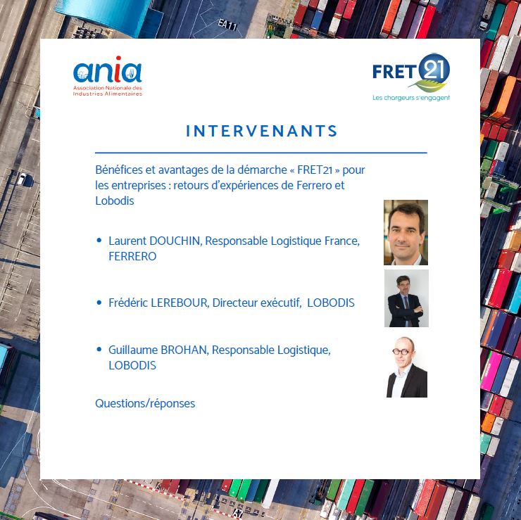 [WEBINAIRE] L'<a href="/ANIA_FRANCE/">ANIA</a> organise un webinaire 📅 le 23/03 à destination de ses adhérents sur le thème : "Comment réduire l'impact environnemental du transport de vos produits?" L'occasion de présenter le dispositif <a href="/fret21_autf/">FRET21</a> avec les témoignages de <a href="/FerreroFr/">Ferrero en France</a> &amp; <a href="/LOBODISCAFE/">LOBODIS</a>