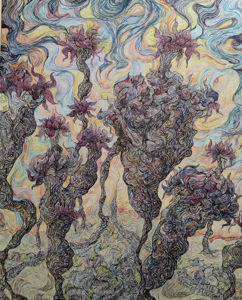 WomensArtForAll's tweet photo. ✺ ✺ ✺ ✺ ✺
 ✦✦✦✦✦
Maria #Matios #WomensArt •Unseen Garden• https://t.co/dnOkFZS3r3