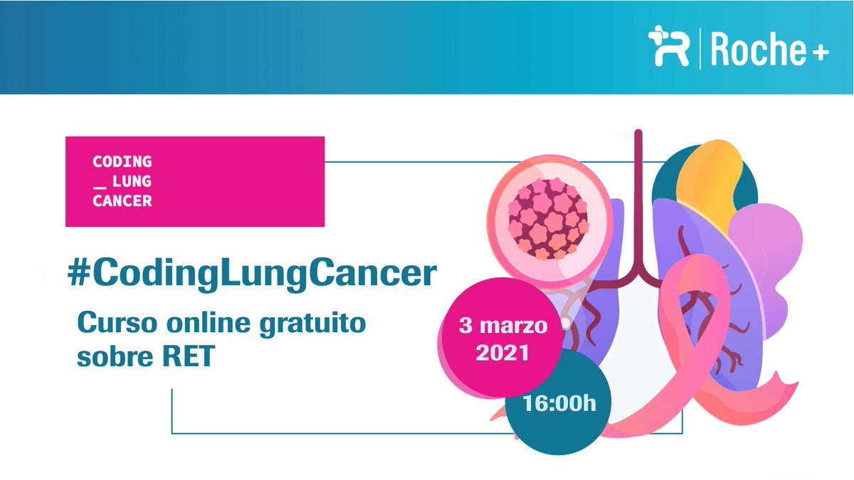 Roche_Plus's tweet image. ¡Llega el curso virtual #CodingLungCancer! 🙌
 
Te esperamos esta tarde a las 16:00h para profundizar en el conocimiento sobre el biomarcador #RET y su papel en el diagnóstico del #cáncerdepulmón. 🫁
 
¡No te lo pierdas! 
 
👉 bit.ly/3b9zujp