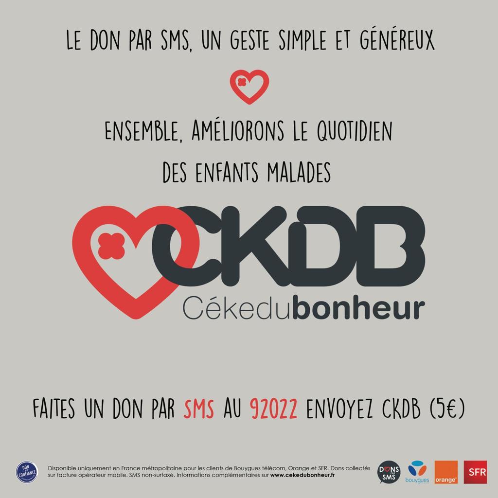 Un don simple et généreux pour ceux qui le peuvent, afin de soutenir les actions de CKDB et améliorer le quotidien des enfants hospitalisés , de leurs proches et du personnel hospitalier, dans 104 établissements ♥️