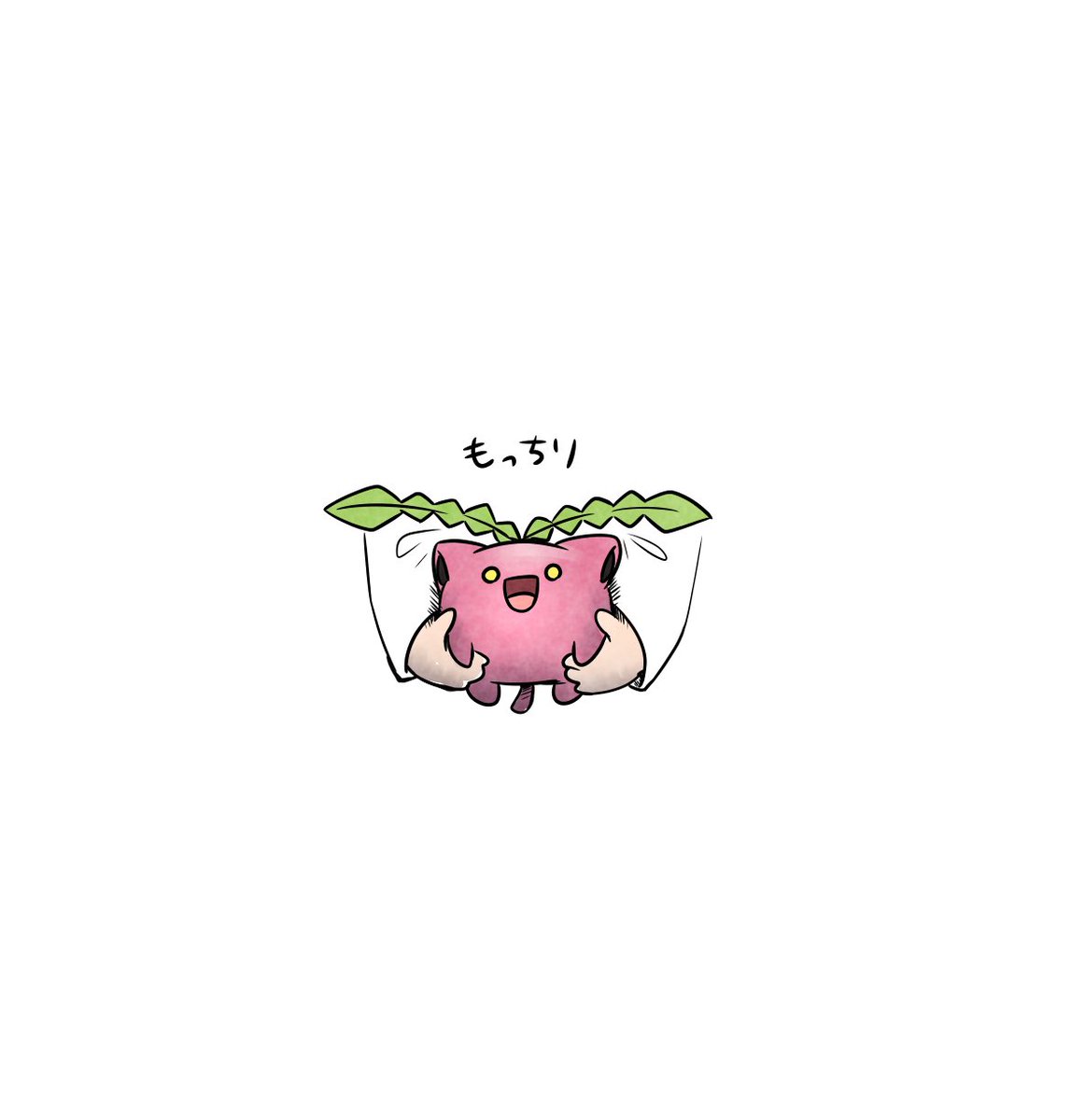 だっこされるハネッコ かしわのイラスト だっこされるハネッコ かしわのイラスト