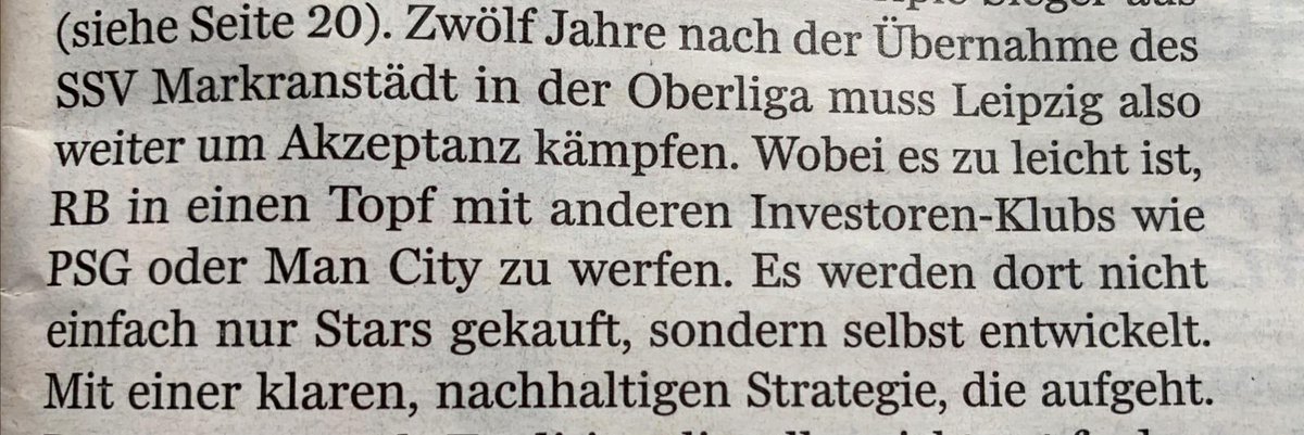 Another day, another myth about Red Bull being peddled in the German media. Today, <a href="/SPORTBILD/">SPORT BILD</a> editor <a href="/Karlo_Kolumna/">Henning Feindt</a>:

"It is too easy to just throw RB into the same bracket as other investor clubs like PSG and Man city. They don’t just buy stars; they develop them."

*Sigh*