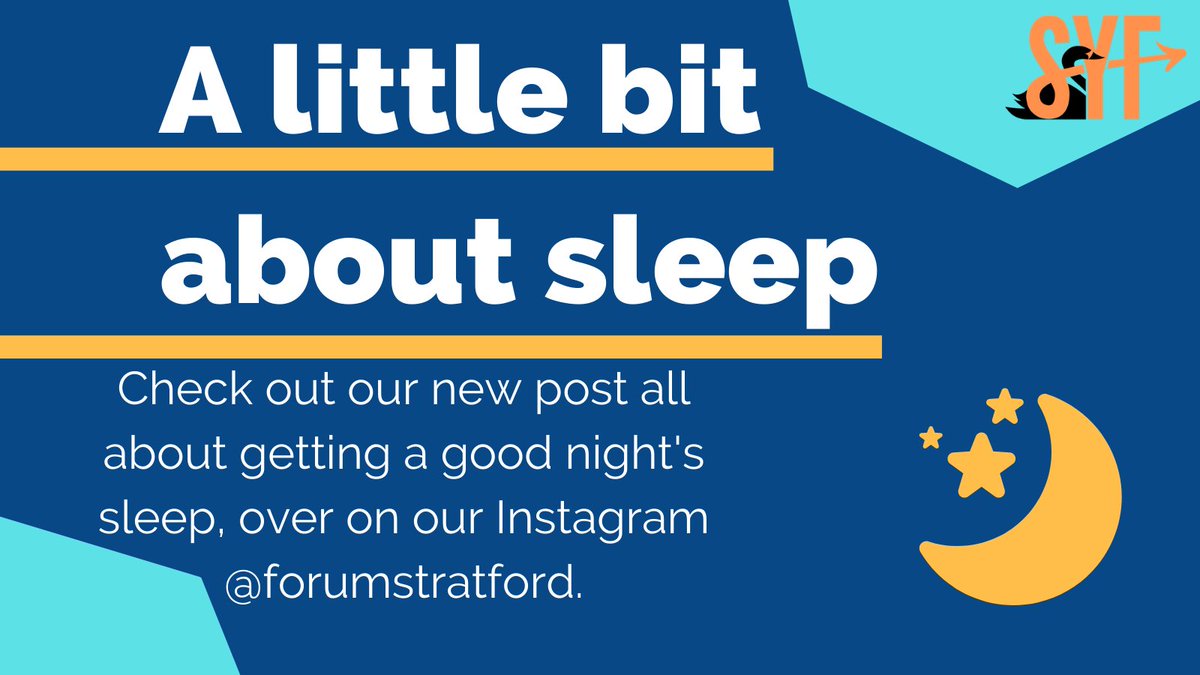 Sleep is so important! That's why we've made some new content on our Instagram, @ForumStratford - bit.ly/SYF-SWS-Sleep. 

#StayWellStratford #sleep #mentalhealth