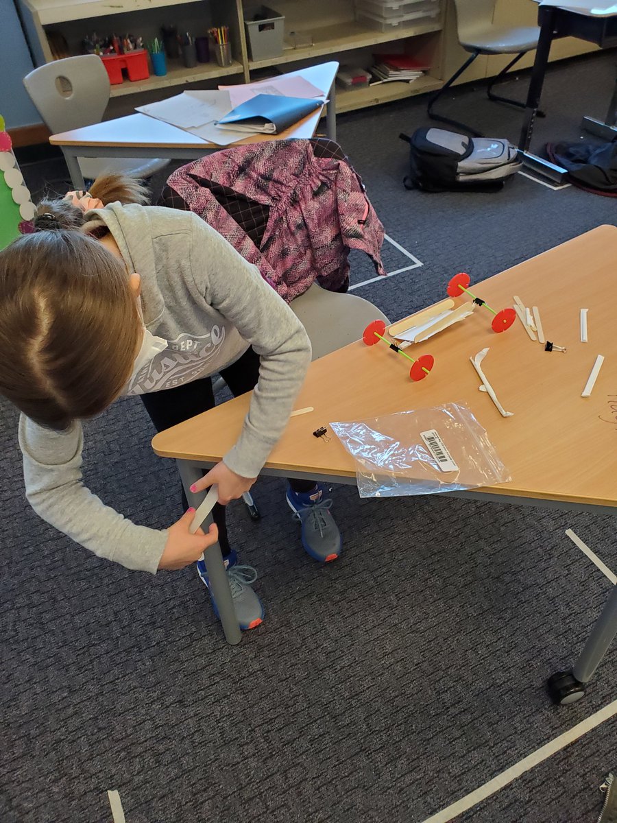 Today these <a href="/WBSDHuskies/">Roosevelt</a> wrapped up their motion unit with an engineering activity. We designed and tested carts that could roll down a ramp. #onlywb