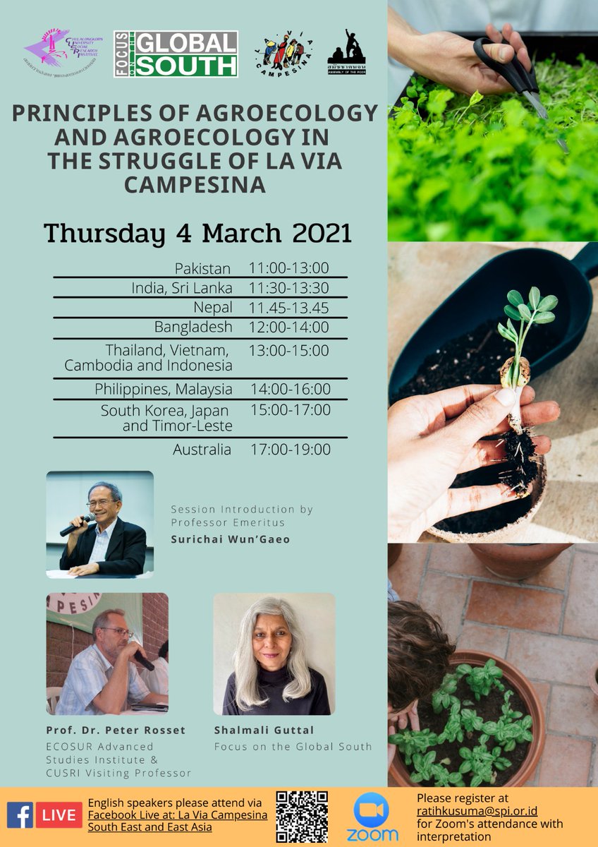 Join with us! By Zoom regster at ratihkusuma@spi.or.id and By FB Live Streaming at FB La Via Campesina South East and East Asia <a href="/ViaSeea/">La Via Campesina SEEA</a> <a href="/via_campesina/">La Via Campesina (EN)</a>