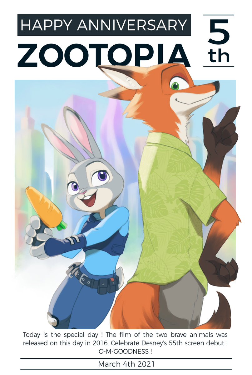ズートピア5周年おめでとう