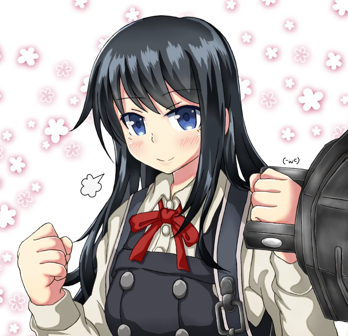 艦これ はい 司令官 この朝潮に何でもお任せください 艦これ 朝潮 バキシム W のイラスト