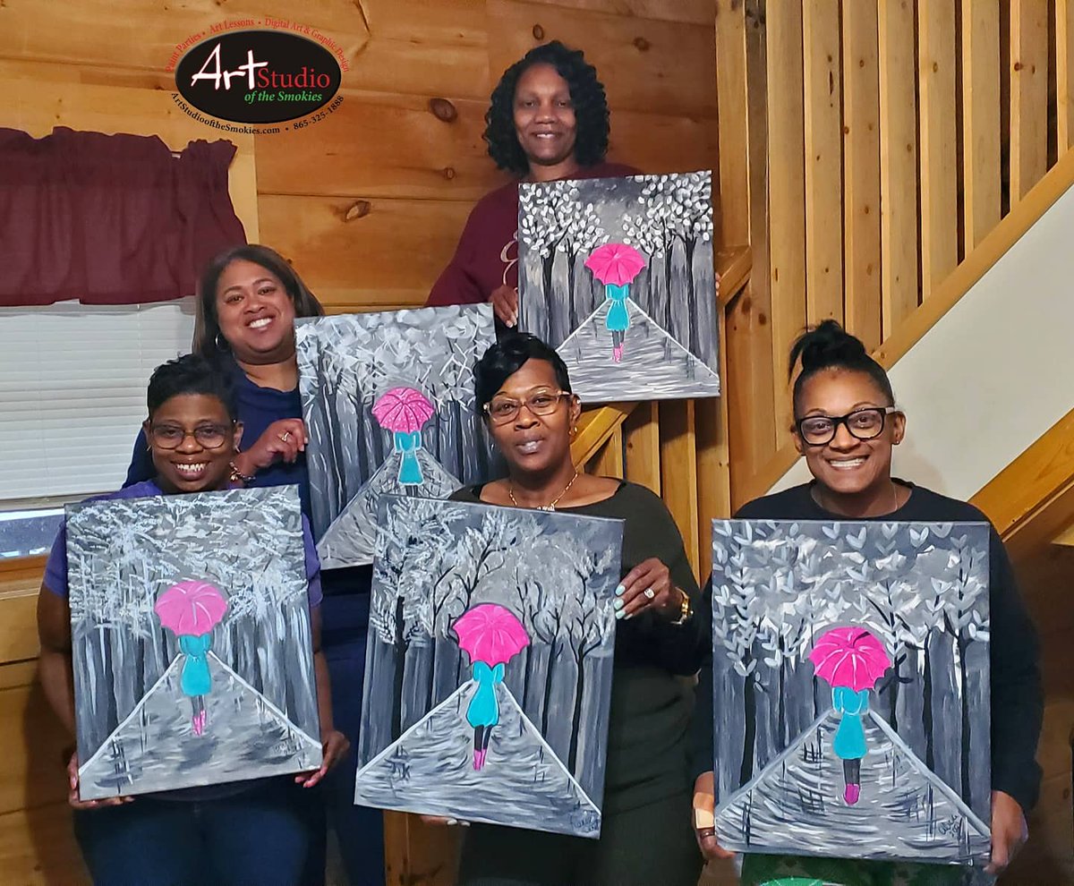 ArtStudioSmokie's tweet photo. Happy Birthday Renee! Her husband & the guys surprised the girls with a painting π₯³ party! They are all so talented! π¨
https://t.co/4ck8OfLl1Y
#birthday #paintingclass #paintparty #paintclass #artstudioofthesmokies #sipandpaint #paintandsip #thingstodoinpigeonforge https://t.co/zabDsWH3J5