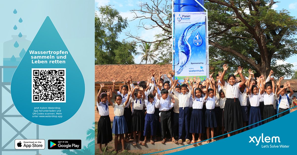 Haben Sie schon Ihre ersten Waterdrops gesammelt?  Halten Sie Ausschau nach QR-Codes und scannen Sie diese mit Ihrer Waterdrop-App, um Punkte zu sammeln und das Leben vieler Menschen zu verändern. 
Jetzt registrieren und mitmachen.

waterdrop.app

#XylemWaterdrop
