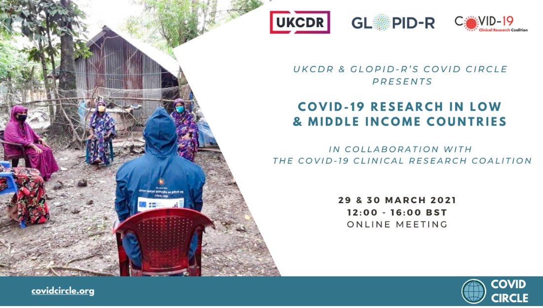 GloPID-R (@glopid_r) on Twitter photo What are the #research priorities for #COVID19 in LMICs?
29 & 30 March 12h–16h BST
REGISTER NOW 👉bit.ly/3uLb7k9
<a href="/UKCDR/">UKCDR</a> @Glopid_R #Covidcircle <a href="/DNDi/">Drugs for Neglected Diseases initiative</a> #Covid19crc
Clinical research | Health systems & indirect impacts | Transmission | One Health
<a href="/CKaushic/">Charu Kaushic</a> <a href="/CharlesShey/">CharlesShey Wiysonge</a> What are the #research priorities for #COVID19 in LMICs?
29 & 30 March 12h–16h BST
REGISTER NOW 👉bit.ly/3uLb7k9
<a href="/UKCDR/">UKCDR</a> @Glopid_R #Covidcircle <a href="/DNDi/">Drugs for Neglected Diseases initiative</a> #Covid19crc
Clinical research | Health systems & indirect impacts | Transmission | One Health
<a href="/CKaushic/">Charu Kaushic</a> <a href="/CharlesShey/">CharlesShey Wiysonge</a>