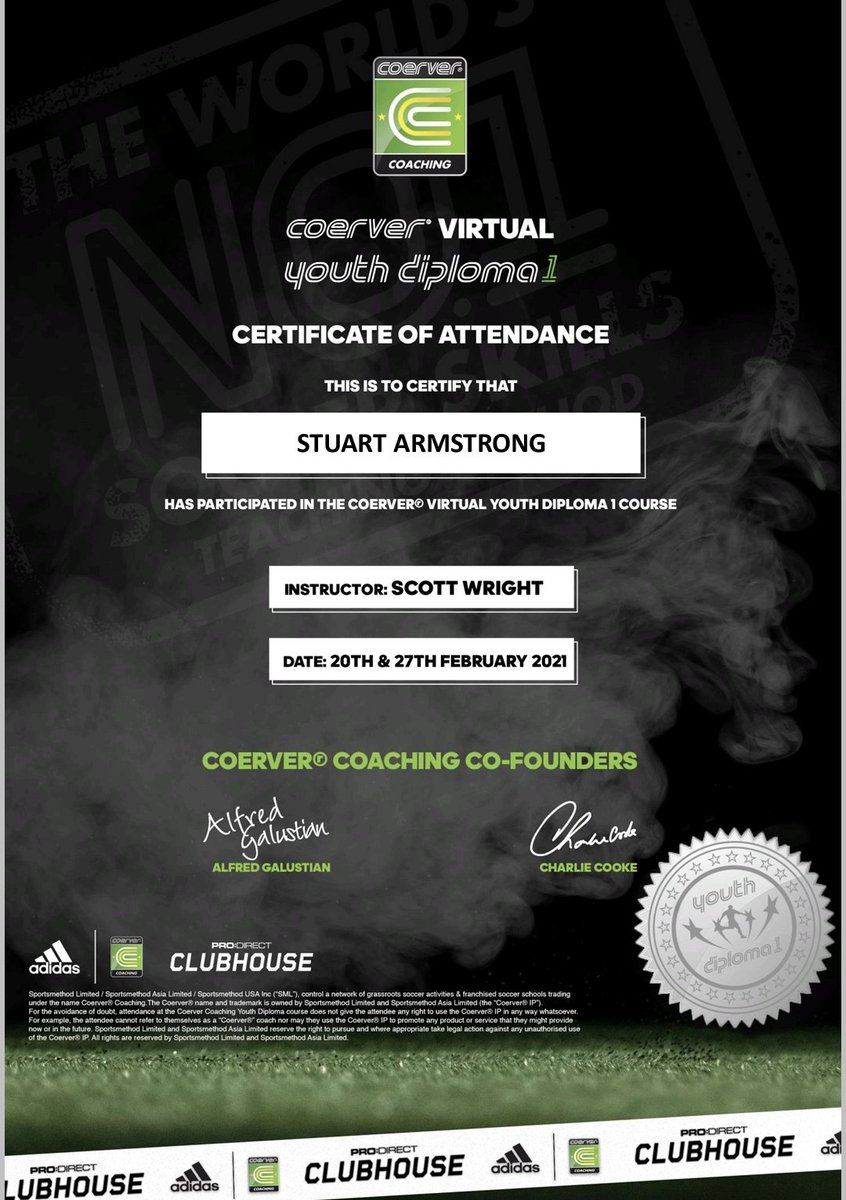 Stu Armstrong (@stujonarm) on Twitter photo Fantastic course adapted for current restriction extremely well by the team at <a href="/CoerverEW/">Coerver England & Wales</a>. Great CPD that I cannot wait to apply the new knowledge with <a href="/ATYFC/">AndoverTown Youth FC</a> Under9s and other ages as soon as it is safe to do so. Roll on #CoerverYD2 Fantastic course adapted for current restriction extremely well by the team at <a href="/CoerverEW/">Coerver England & Wales</a>. Great CPD that I cannot wait to apply the new knowledge with <a href="/ATYFC/">AndoverTown Youth FC</a> Under9s and other ages as soon as it is safe to do so. Roll on #CoerverYD2