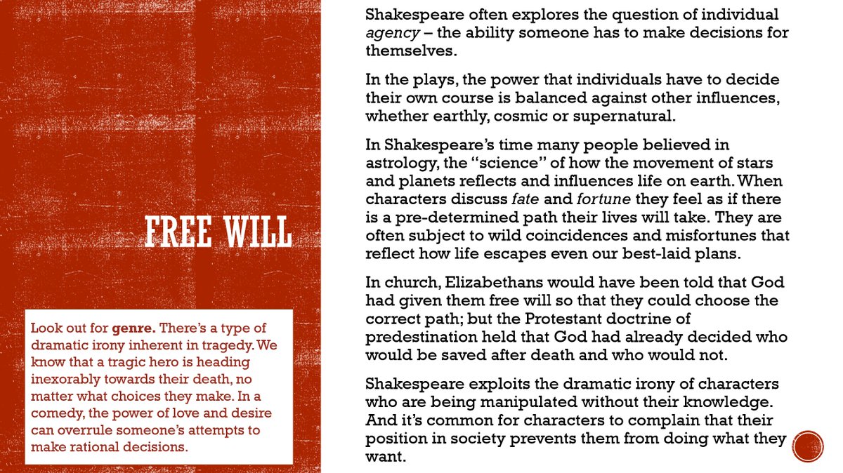 Number 4 of Shakespeare's Big Ideas: Free Will