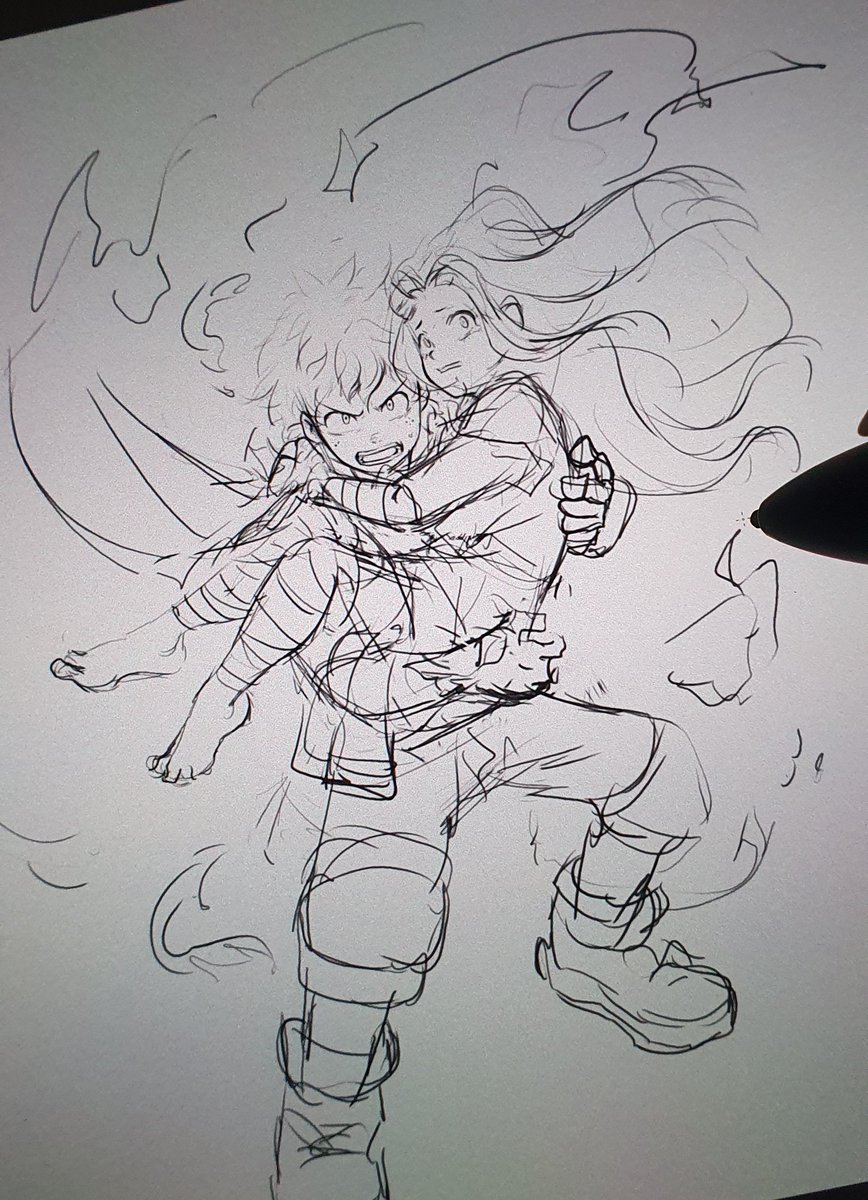 #sketching I've already finished 4th season of Boku no Hero and this moment was amazing and emotional 😭 I couldn't resist myself start drawing it. Eri-chan is so adorable 😭 