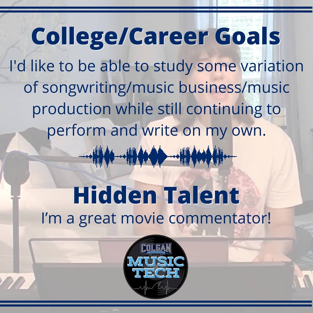 How exciting! Our next #colganmusictech Student Spotlight is up. Let us introduce Ella B! 🎧🎶