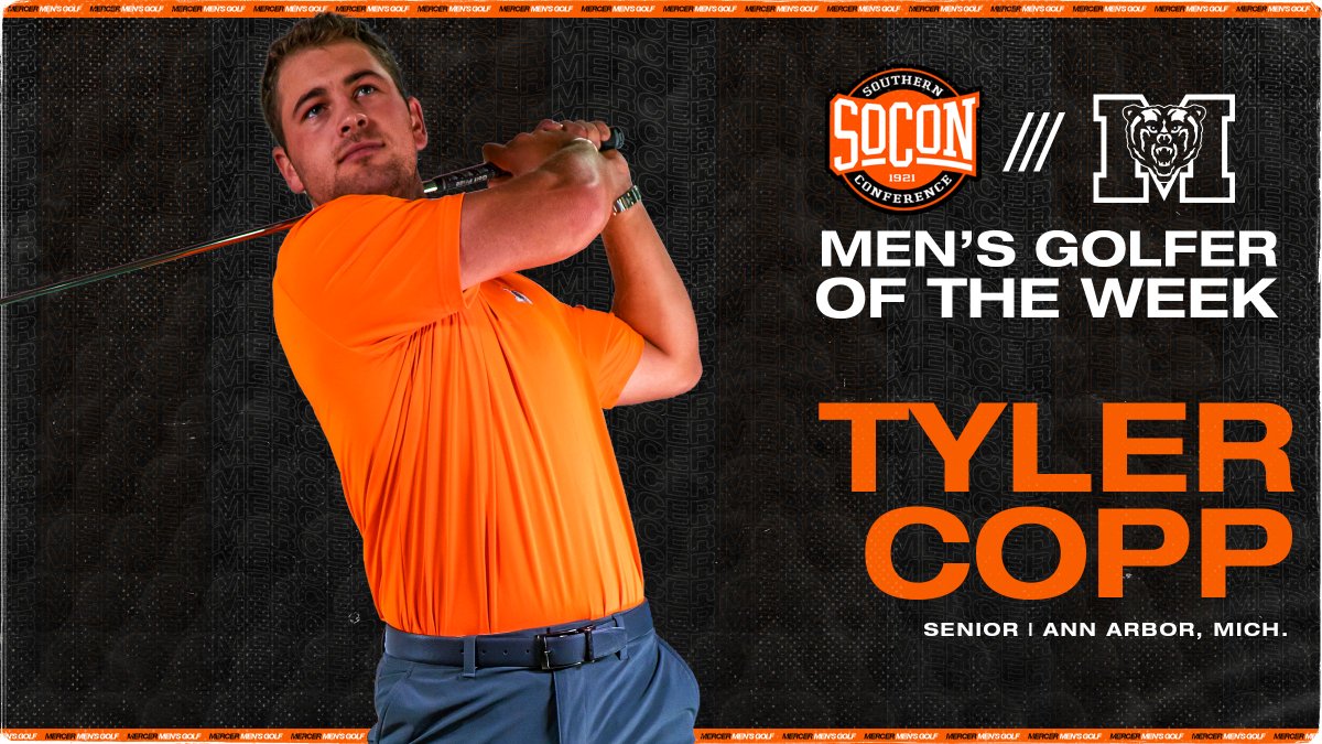 Mercergolf's tweet photo. Congrats @tcopper30 on being named the @SoConSports Men's Golfer of the Week! 👏👏

#RoarTogether https://t.co/p82EhMERo7