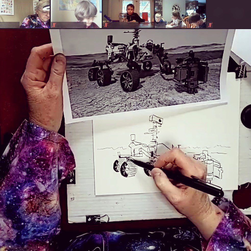 BoeingAcademy's tweet photo. Connections Members put their creativity into action in one of our recent Draw-Along sessions!🖍🌈
Members, register for our next Draw-Along happening March 20 &amp; 21. We will be drawing Amelia Earhart’s Model 10-E Electra in honor of Women’s History Month!
https://t.co/irj0qMFhFM https://t.co/4rIwetffW4