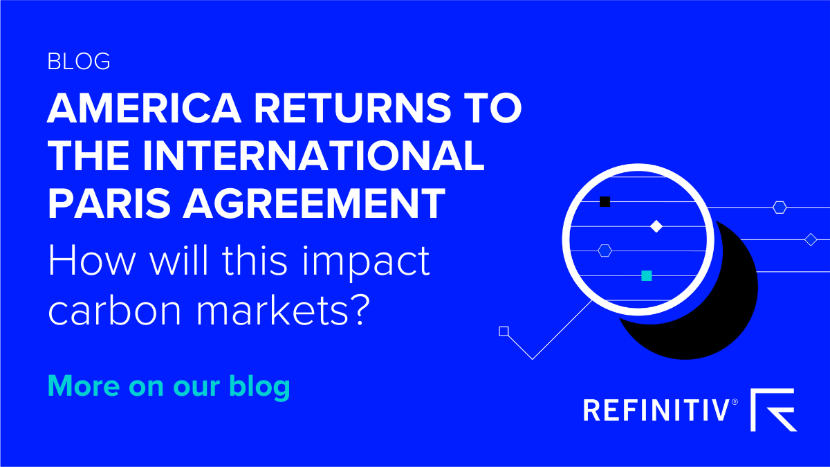 Discover why the U.S. rejoining the #ParisAgreement will have little impact on global #CarbonMarkets - at least in the short run  refini.tv/3kDHiNz