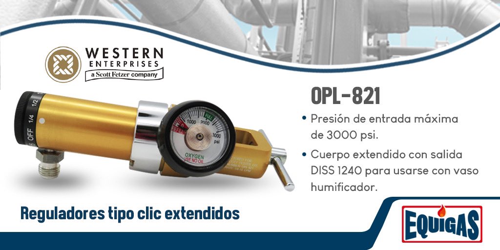 EQUIGASINTL's tweet photo. Regulador Western de la Serie OPL-821, diseñado para aplicaciones pediátricas, hogar, hospital y emergencias. 

 Somos Tu Solución.. Contáctanos. 

#Equigas #Equigasinternational #Gasesmedicinales #Gasesdelaire #Oxigenoterapia #COVID #Oxigeno #reguladores #western https://t.co/GuZ0IwduSU