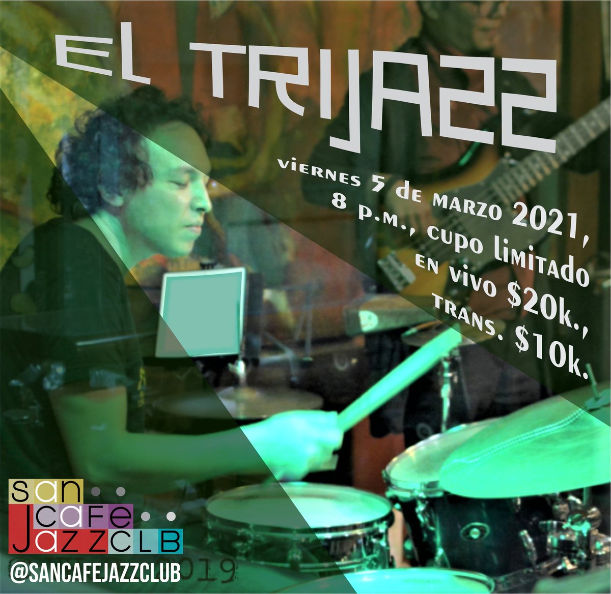 SanCafJazzClub's tweet photo. El viernes 5 de marzo #jazzmoderno #composiciones con los TriJazz

@juancamiloanzolajazz
@hectormarinbedoya
@oscaryvangarzon

#jazzcolombiano #sancafecircasia  #sancafejazzclub https://t.co/Fys2VdyO9h