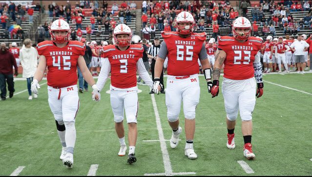 Chad_Deaton_'s tweet photo. I’m proud to announce that I will continue my career at Monmouth College🔴⚪️🔴⚪️    I would like to thank all of those supported me, pushed me, and everyone who crafted me into the person I am today!🔴⚪️🔴⚪️#RollScots @RollScotsFB @CoachFreitag @mrjr96 @mtz_football https://t.co/eKIy1GOtd2