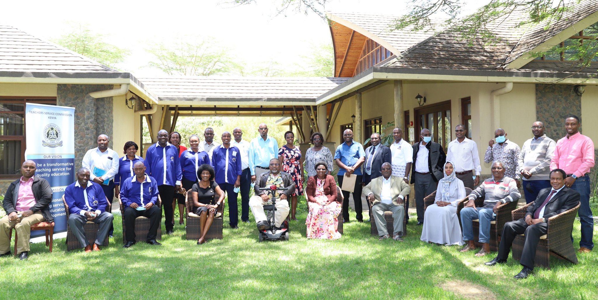 Officials of the Kenya Union of Special Needs Teachers (KUSNET) pose for a photo with TSC Board and Management after signing a recognition agreement with the Commission in Naivasha on 03/03/2021. Kusnet will now tussle for membership with both Kuppet and Knut.