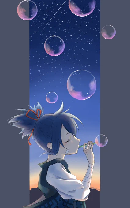 #小夜の日
#3月4日は小夜左文字の日

黄昏の空に、とんでゆけ 