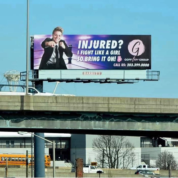 Have you seen our new billboard? 
#fightlikeagirl #Connecticut #moderndayattorney