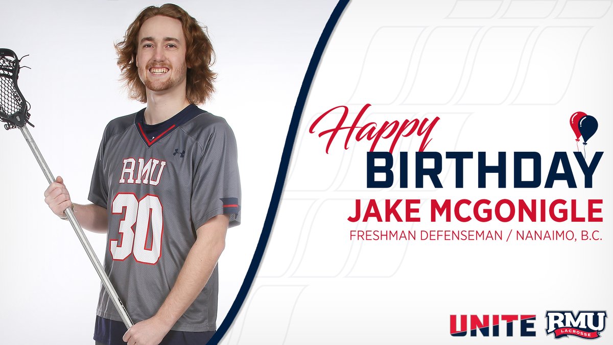 Happy birthday to freshman defenseman Jake McGonigle! We hope you enjoy your day! 🎉🎂🎈 

#RMUnite | 🔵🥍🔴 | #EarnItEveryDay
