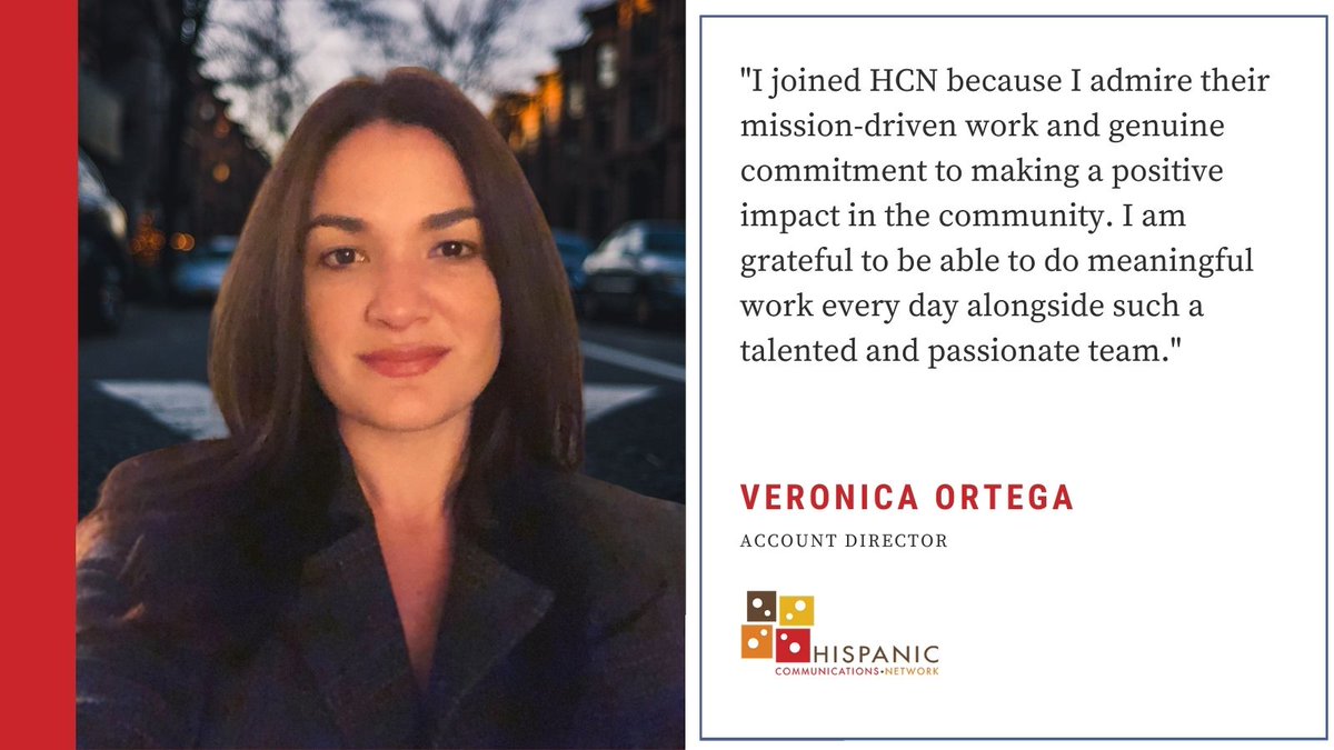 HCN_media's tweet photo. We're excited to welcome Veronica Ortega to the HCN team as our new Account Director. HCN keeps growing and we can't wait to add more talented members to the team. #hispanicmarketing https://t.co/mh45Dgx4DO