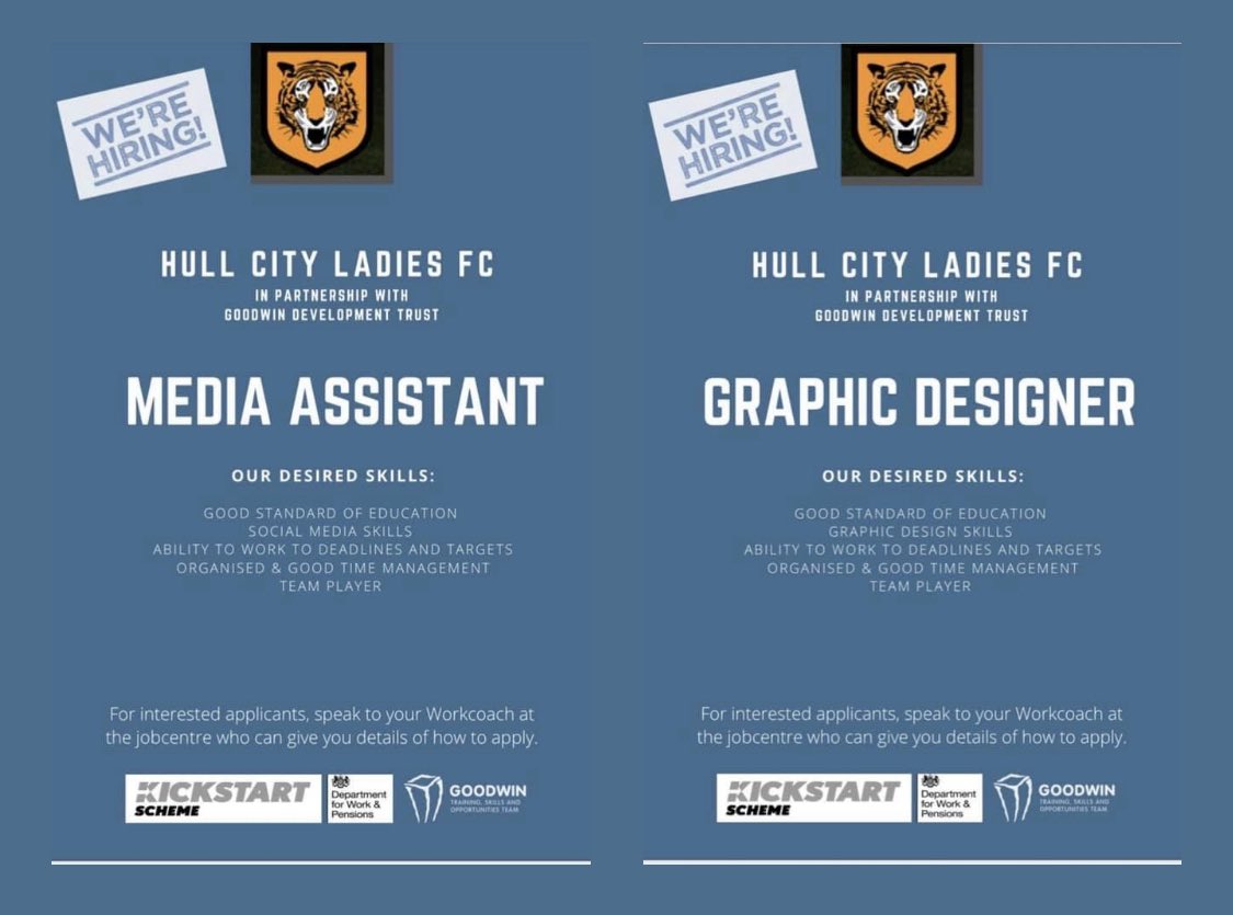 GoodwinDevTrust's tweet image. #VacancyAlert #NEYHKickstart #GoodwinDevelopmentTrust #GatewayProvider  #YouthEmployment
#HullCityLadiesFC 
#Hull #EastRiding 
Working together with #Youth to #Kickstart their Career 🪜