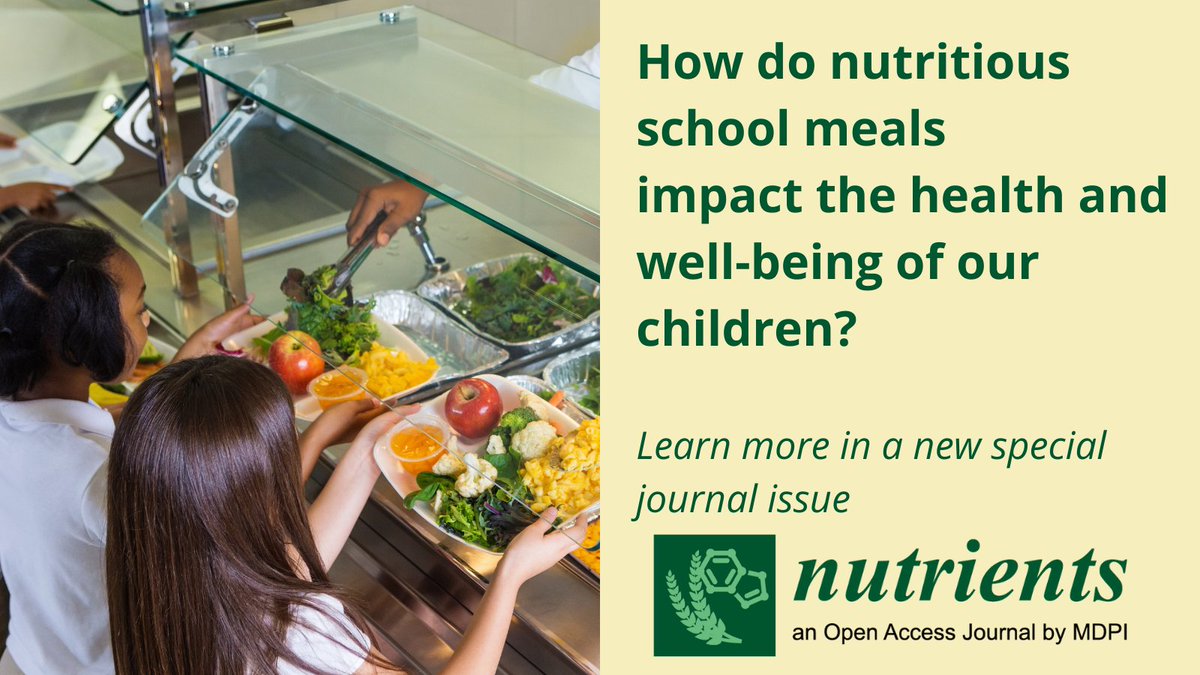 Healthy Eating Research (@heresearch) on Twitter photo NEW: We’re proud to have supported this special issue of <a href="/Nutrients_MDPI/">Nutrients MDPI</a> on the importance of healthy meals in schools. The new research is based on USDA #SNMCS data collected by <a href="/MathematicaNow/">Mathematica</a>. bit.ly/SNMCS-I
#healthyschoolmeals NEW: We’re proud to have supported this special issue of <a href="/Nutrients_MDPI/">Nutrients MDPI</a> on the importance of healthy meals in schools. The new research is based on USDA #SNMCS data collected by <a href="/MathematicaNow/">Mathematica</a>. bit.ly/SNMCS-I
#healthyschoolmeals
