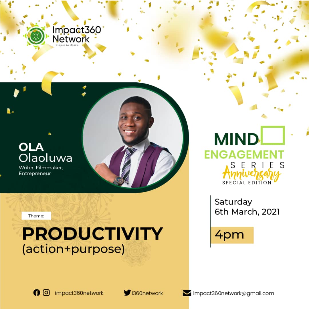 i360network's tweet photo. Join us this Saturday for our anniversary special edition with @ThegodOla https://t.co/XwtpPrzXwq