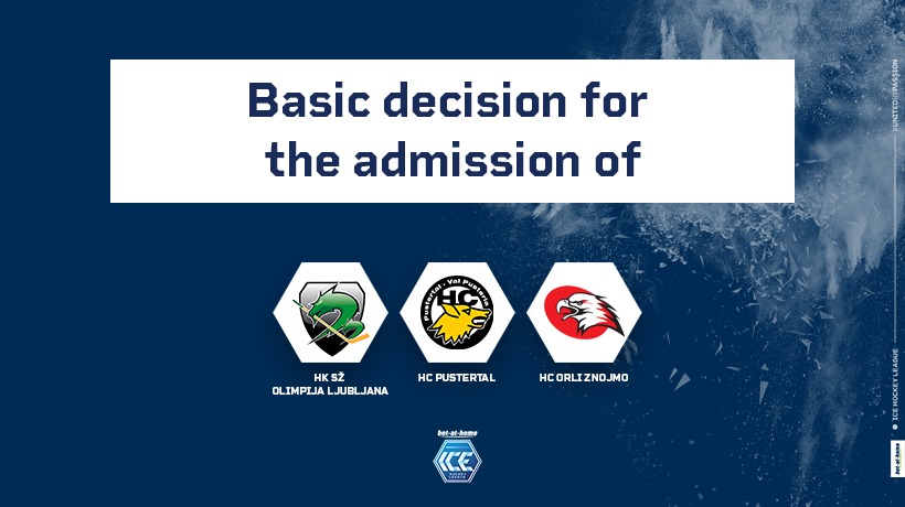 On Wednesday, the ordinary general assembly of the bet-at-home #ICE was held. The applicants <a href="/orliznojmo/">HC Orli Znojmo</a>, <a href="/hcpustertal/">HC Falkensteiner Pustertal</a> and <a href="/HKOlimpija/">HK Olimpija</a> were granted the basic permission to play for the 2021/22 season.

🇦🇹 bit.ly/ICE-GV
🇨🇦 bit.ly/ICE-GA

#UnitedByPassion