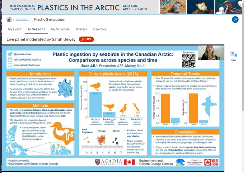 jenni_pro's tweet photo. Great to see @juliaellenbaak present her work on #plasticpollution in #Arctic #seabirds as part of the #ArcticPlastics2020 online meeting this week. This shows how we are examining a variety of seabirds to explore how different species are affected by #microplastics https://t.co/bD4aEBHSSV