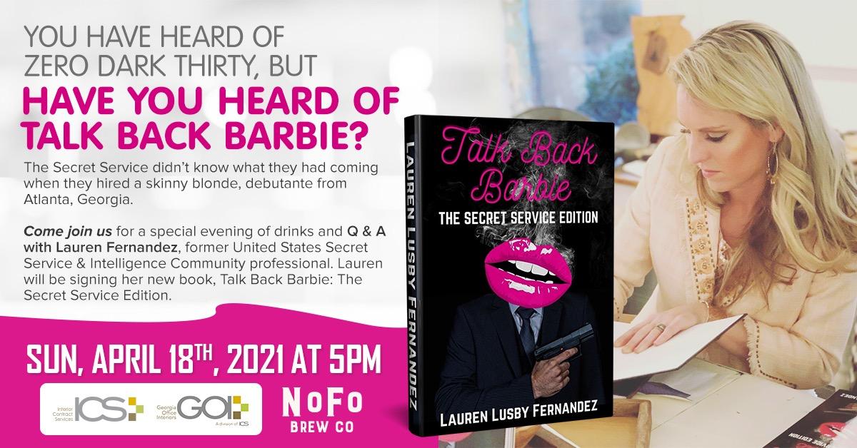 Book Signing Party! Join us in April. Mark your calendars! #books #booksigning #talkbackbarbie #nofobrewing #cummingga #secretservice #whitehouse #intelligence #usss #april #beer #wine #girls #bookclub
