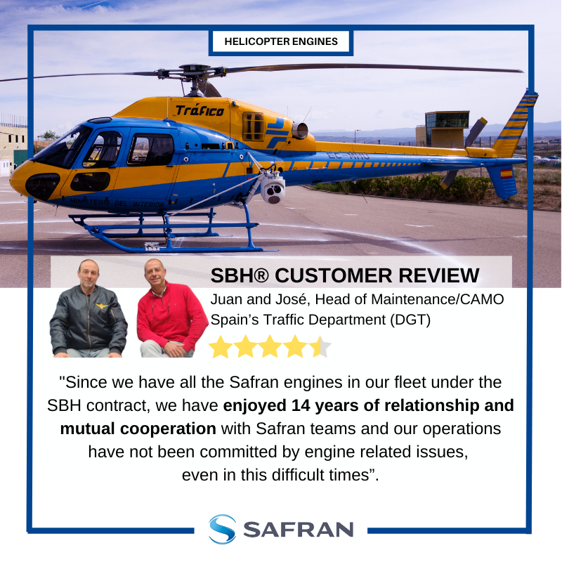SafranHCEngines's tweet photo. How does @SafranHCEngines provide first-class support despite the restrictive situation? Hear from Juan Manuel & Jose Carlos from @general_trafico 🇪🇸🚁🚦
SBH® is part of EngineLife® Services, Safran solutions for helicopter engines #Support #EngineLifeServices #ResponsiveEngines https://t.co/5NgmRnzcRz